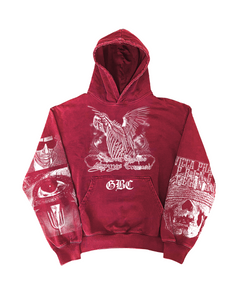 Wicca Phase 'Fallen Angel' Heavyweight French Terry Hoodie (Wine)