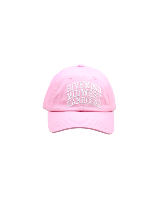 Hivemind Embroidered Midwest Hardcore Pink Hat